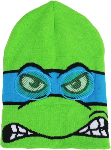 Vista 3 de Bioworld TMNT Rolldown Raph Adult Mesh Eye Green Beanie