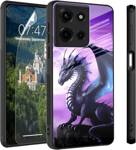 Vista 17 de Funda para Motorola Moto Edge 2022, cubierta trasera de vidrio templado con protector de pantalla, funda protectora a prueba de golpes para Motorola