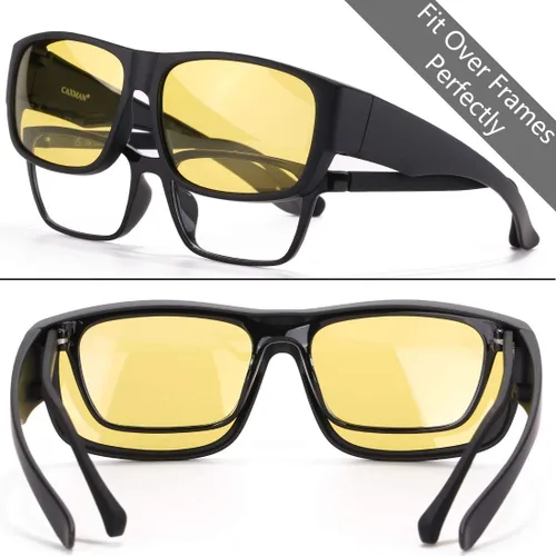 Vista 3 de CAXMAN Polarized Over Glasses Sunglasses for Prescription Frames, Small Medium & Oversized