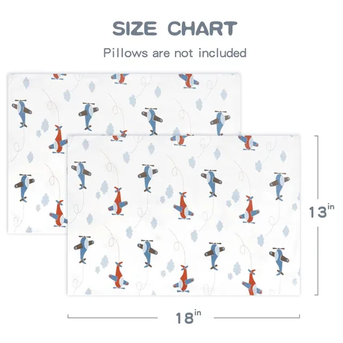 Vista 4 de Zenssia Fundas de Almohada de Algodón Orgánico para Niños Pequeños, Paquete de 2, Fundas de Almohada de Viaje de 13x18 Pulgadas con Cierre de Sobre