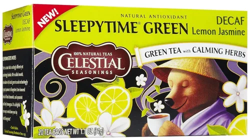 Vista 9 de Celestial Seasonings Té verde, jazmín de limón descafeinado Sleepytime, 20