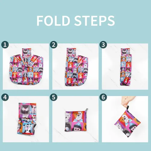 Vista 5 de SZUAH Bolsas de comestibles reutilizables plegables, paquete de 6 unidades - 50 libras, bolsas de compras plegables resistentes y reutilizables