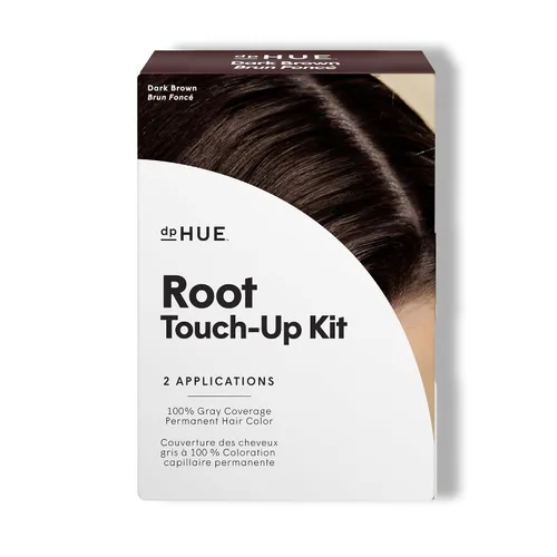 Vista 13 de dpHUE Kit de retoque de raíces, marrón medio - Tinte permanente para el cabello para cobertura de canas - Incluye dos aplicaciones - Sin parabenos