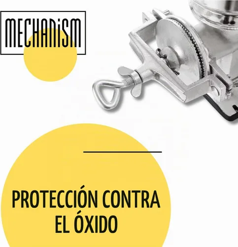 Vista 4 de Molino de grano de maíz para grietas a mano, molinillo manual, molinillo de alimentos, molino de granos de hierro para maíz, café, alimentos, trigo