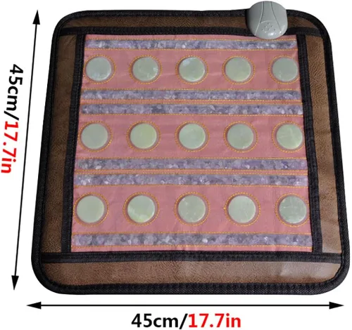 Vista 3 de HAILM Almohadillas térmicas de infrarrojos lejanos, Calor Amatista Mini Mat, Calefacción de piedra infrarroja lejana, Bio Crystal Heat Mat, Terapia