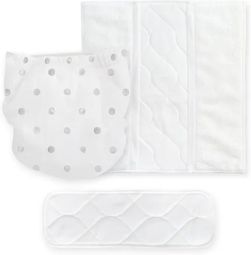 Vista 17 de SmartNappy - Muselina de algodón de Amazing Baby, funda híbrida para pañales de tela NextGen + 1 inserto reutilizable bi-fold + 1 refuerzo Mini