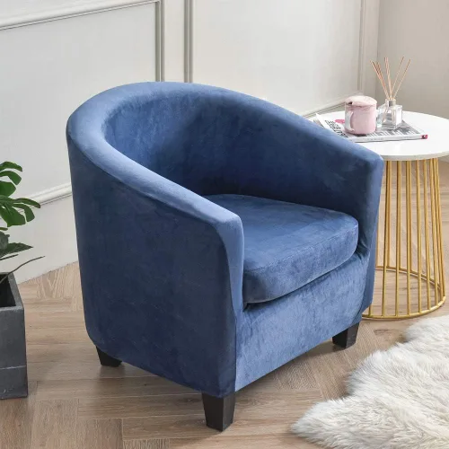 Vista 11 de OKYUK Fundas de terciopelo para silla de bañera, fundas de sofá de alta elasticidad, fundas de sofá, protector de muebles extraíble para sala
