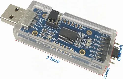 Vista 4 de DSD TECH SH-U09C Adaptador serie USB a TTL con chip FTDI FT232RL compatible con Windows 11, 10, 7 y Mac