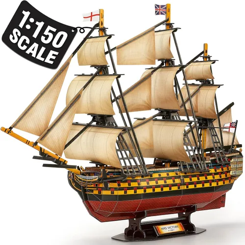 Vista 9 de CubicFun Rompecabezas 3D Queen Anne's Revenge Pirate Ship Puzzle Kit, 340