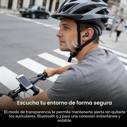 Vista 8 de TOZO Auriculares inalámbricos híbridos con cancelación activa de ruido en Negro