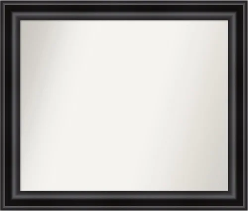 Vista 671 de Amanti Art Espejo personalizado, espejo de baño negro puente, espejo de pared o espejo de tocador de baño sobre el fregadero (26 x 26 pulgadas)