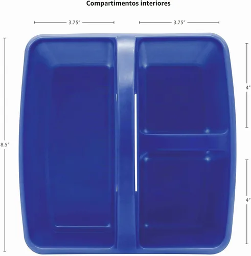Vista 4 de Teacher Created Resources Paquete de 6 unidades de almacenamiento de plástico portátil azul para aulas, habitación de niños y organización