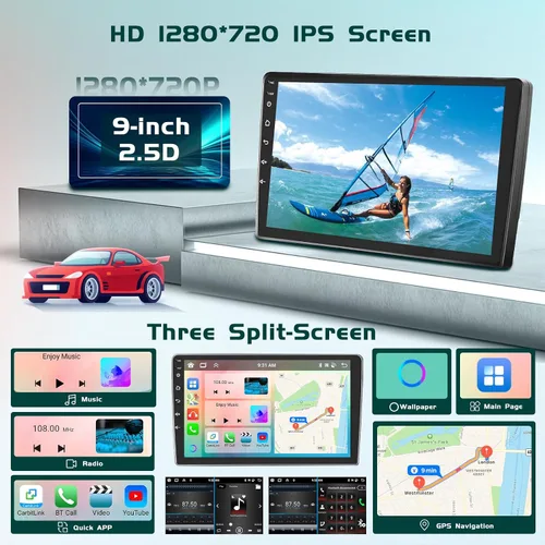 Vista 9 de 8 Core 4+64G 9 "Android 15 Estéreo del coche para Hyundai Elantra 2011-2013