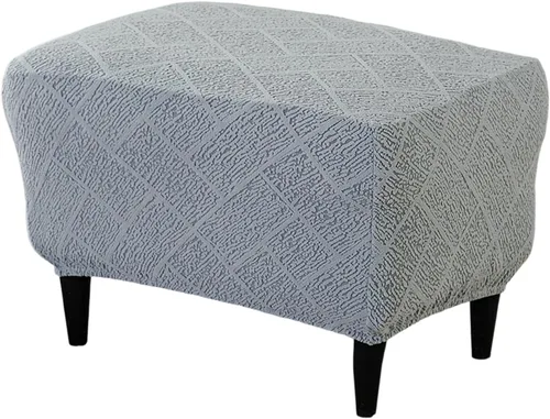 Vista 10 de Eco-Ancheng Funda elástica para silla, funda otomana rectangular de almacenamiento, funda otomana para reposapiés, fundas otomanas para taburete