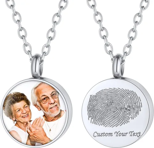 Vista 61 de FindChic Collares personalizados con urna para cenizas, barra vertical, gato, luna, reloj de arena, garra de perro, acero inoxidable, chapado en oro