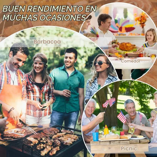 Vista 6 de 2 tenedores de carne de acero inoxidable con mango de madera para cocinar, barbacoa, parrilla, herramienta de carne para cocina, barbacoa, servir