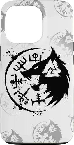 Vista 10 de iPhone 14 Plus Fenrir Wolf Fenris-Wolf - Viking Vegvisir Valknut Case