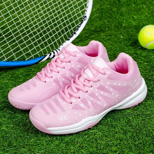 Vista 3 de Jakcuz Zapatos de tenis de bádminton para hombres y mujeres zapatos de raqueta tenis de voleibol para entrenamiento de cancha en interiores