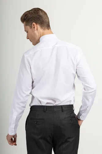 Vista 5 de Pin Collar Shirts for Men Mens Long Sleeve Shirt Mens Dress Shirts Mens Stylish Formal Shirts Button Up Shirt Men