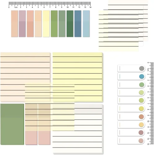 Vista 17 de BAYTORY 1300 hojas de notas adhesivas transparentes pastel, transparente, impermeable, 3 x 3 pulgadas, bloc de notas transparente, pestañas
