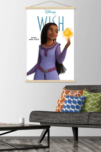 Vista 2 de Trends International Disney Wish Asha Feature Series - Póster de pared con marco magnético
