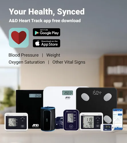 Vista 9 de A&D Medical Báscula inteligente para peso corporal, UC-450BLE, báscula de grasa corporal Bluetooth con IMC, composición corporal, báscula digital