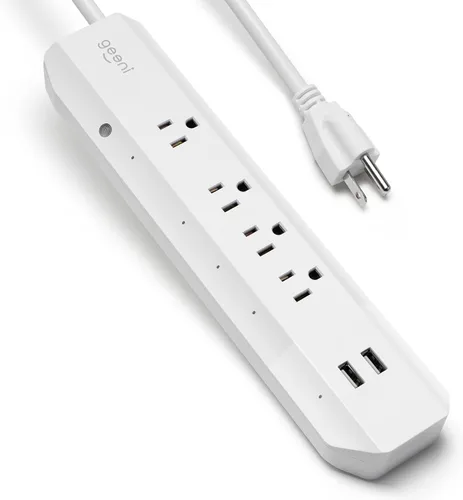 Vista 11 de Geeni Smart Surge Protector Power Strip, 4 tomacorrientes inteligentes y 2 puertos USB Puertos USB-A y USB-C, control de Wi-Fi y aplicaciones