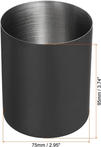 Vista 2 de PATIKIL Portalápices, paquete de 2 soportes para bolígrafos para escritorio, de acero inoxidable, organizador de tazas, soporte para brochas de Negro