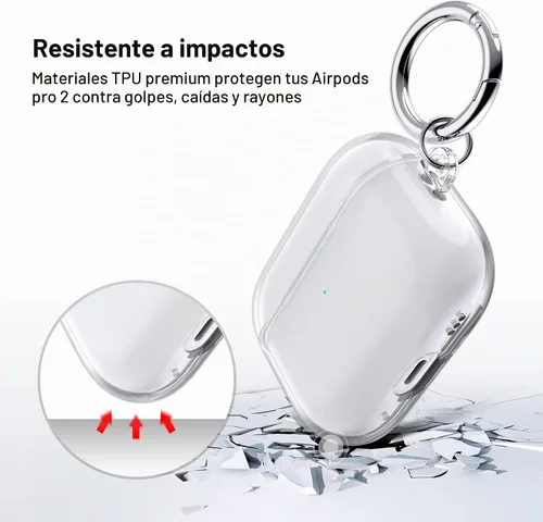 Vista 3 de ULAK Clear for Airpods Pro 2nd/1st Generation Case 2022/2019 Transparente