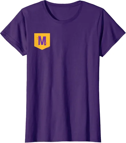 Vista 6 de Blippi Meekah - Camiseta oficial con logotipo de bolsillo Azul Jaspeado