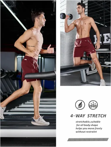 Vista 4 de NORTHYARD Pantalones cortos deportivos para correr para hombre, 5 pulgadas, 7 pulgadas, 9 pulgadas, entrenamiento, gimnasio, tenis, secado rápido