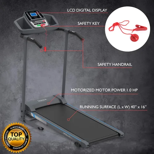 Vista 2 de Máquina de ejercicios eléctrica plegable para hacer ejercicio – Cinta de correr digital compacta inteligente con sincronización de aplicación