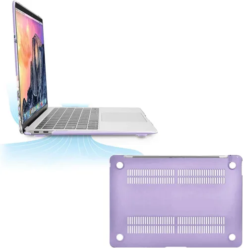 Vista 4 de MOSISO Funda compatible con MacBook Air de 13 pulgadas M1 2022-2018, morado Púrpura
