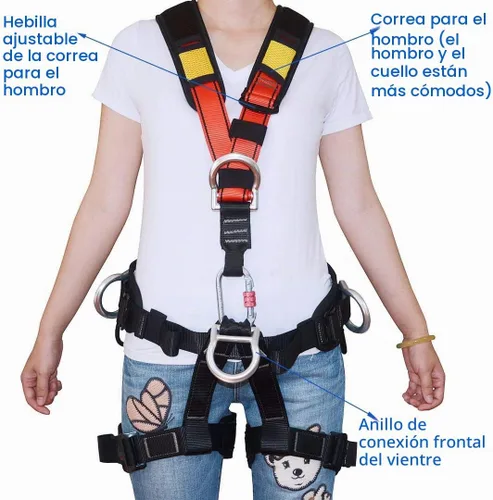 Vista 4 de Escalada, escalada en roca, cinturón de seguridad para rappel, equipo de escalada de árboles de rescate de incendios