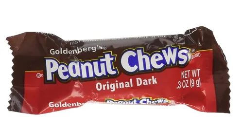 Vista 5 de Goldenberg's Masticables de cacahuete de chocolate negro – Goldenberg's Milk Chocolate Peanut Chews – Surtido de mini barras de caramelo a granel