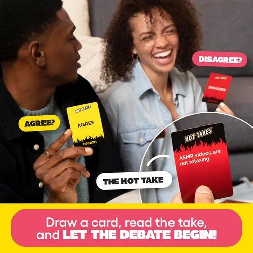 Vista 4 de WHAT DO YOU MEME? Hot Takes - El juego de fiesta de opiniones picantes - Juegos de fiesta para adultos y regalos divertidos para adultos