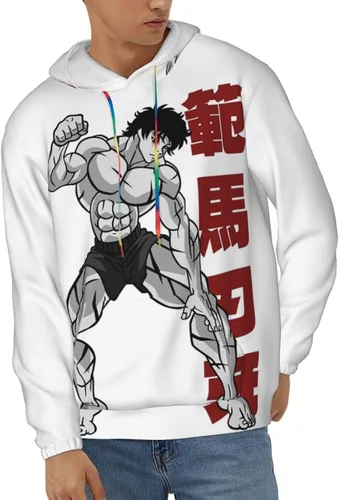 Vista 2 de Baki The Grappler - Sudadera holgada con capucha para hombre, diseño de moda de invierno, sudadera con capucha casual