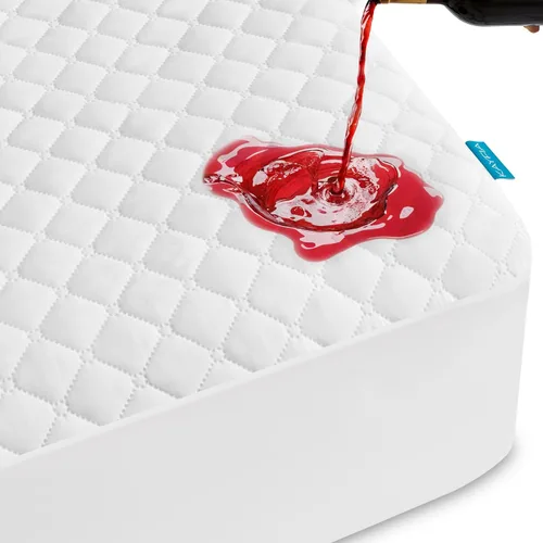 Vista 9 de Kayfia Protector de colchón impermeable, tamaño individual, suave, transpirable, tela de aire 3D, protector de colchón silencioso con bolsillo