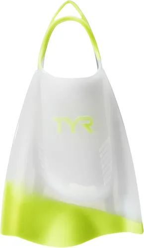 Vista 8 de TYR Hydroblade Fins - Short Blade Silicone Adult Training Swim Flippers 100% Premium Silicone Angled Blade Surface & Side Rails Natural