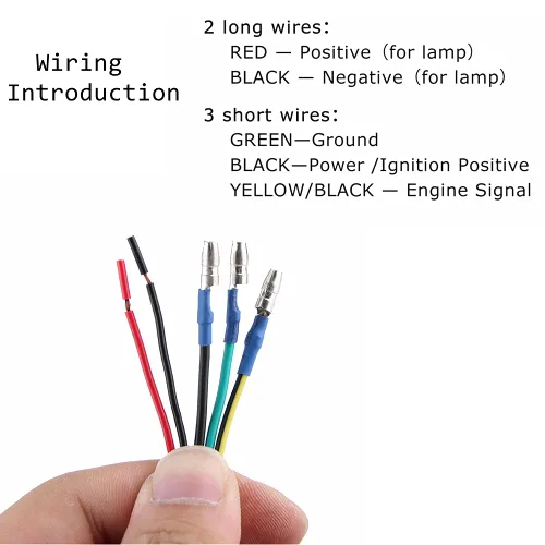Vista 4 de Tacómetro de 13000 RPM para motocicleta, indicador universal de 12V con retroiluminación LED, contador de revoluciones para motor de carburador