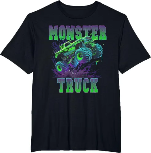 Vista 38 de Camiseta Monster Truck 4x4, Negro
