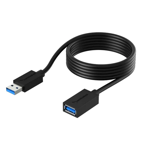 Vista 13 de Cable de extensión USB 3.0 SABRENT 22AWG macho A a hembra A [negro] 3 pies (CB-3030)