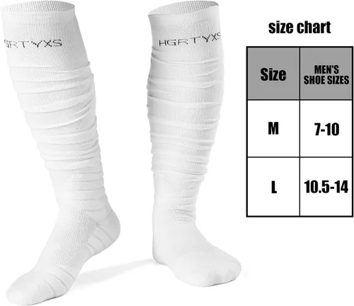 Vista 2 de Yxmeiguo Scrunch - Calcetines de fútbol extra largos acolchados deportivos para hombres y mujeres con soporte para el tobillo, accesorios de fútbol