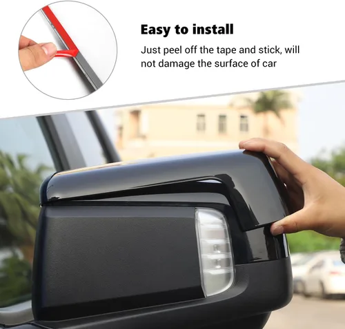 Vista 6 de Voodonala Para Chevy Silverado 2019 + cubierta de espejo lateral compatible con Chevrolet Silverado/GMC Sierra 1500 2019-2022 (negro, ABS, 2 piezas)