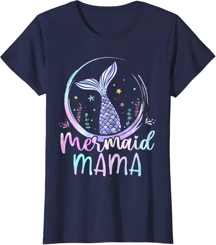 Vista 15 de Camiseta de sirena para mujer, diseño de cola de sirena para cumpleaños, playa, cola de sirena, Negro