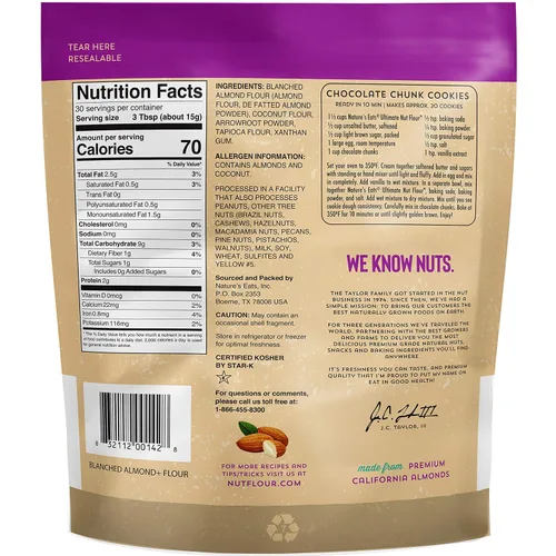Vista 2 de Nature's Eats Ultimate Nut Flour - Harina de nueces con almendra, 16 oz
