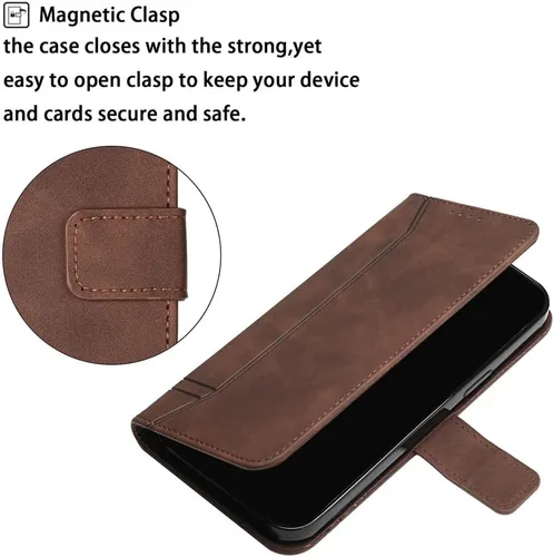 Vista 5 de Funda compatible con Redmi Note 11 Pro, Redmi Note 11 Pro con tarjetero y soporte magnético de piel sintética de alta calidad, a prueba de golpes