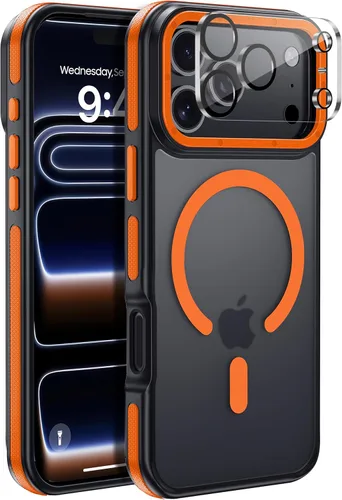Vista 110 de Funda magnética para iPhone Air con protector de lente de cámara, protección grado militar de 10 pies, compatible con funda MagSafe Slim para iPhone
