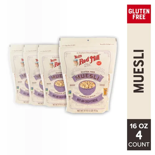 Vista 5 de Bob's Red Mill Muesli sin gluten, 16 oz (paquete de 4) – Sin gluten, sin OGM, Kosher