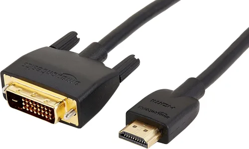 Vista 9 de Amazon Basics Cable Adaptador HDMI-A a DVI (Macho) Bidireccional 1080P, Chapado en Oro, 0.9 m/3 pies, Paquete de 10, Negro